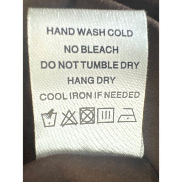 Remi X Revolve Choc Brown Dress 0X Long Sleeve Plunge Neck - Picture 15 of 16